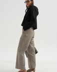 Check Trousers, Black & Cream