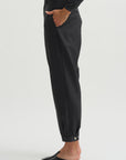 Trousers, Black & White Melange