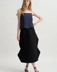 Zig Zag Knit Skirt, Black