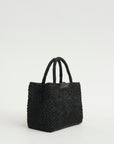 East West Chelsea Tote Raffia, Black