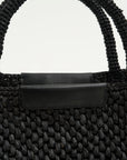 East West Chelsea Tote Raffia, Black