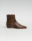 Trap Flat Ankle Boot, Ochre Multi