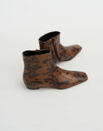 Trap Flat Ankle Boot, Ochre Multi