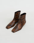 Trap Flat Ankle Boot, Ochre Multi