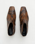 Trap Flat Ankle Boot, Ochre Multi