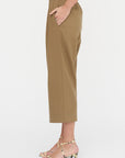 Pull On Wide Leg Crop, Caramel
