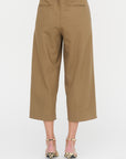 Pull On Wide Leg Crop, Caramel