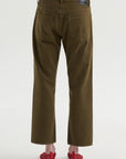 Kick Pleat Exclusive - Boyfriend Jean, Ash Olive Green