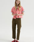 Kick Pleat Exclusive - Boyfriend Jean, Ash Olive Green