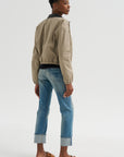 Cuffed Romeo Jean, Lapis Selvedge Blue Stretch