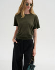 Tight Waist Tee, Washed Olive
