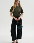 Tight Waist Tee, Washed Olive