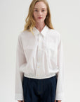 Crossover Bubble Shirt, White