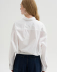Crossover Bubble Shirt, White