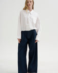 Crossover Bubble Shirt, White