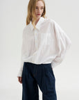 Crossover Bubble Shirt, White