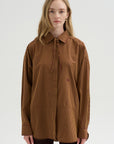 Dune Shirt, Burgundy & Ochre