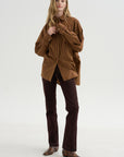 Dune Shirt, Burgundy & Ochre