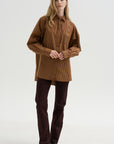 Dune Shirt, Burgundy & Ochre
