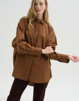 Dune Shirt, Burgundy & Ochre