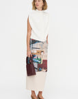 Sleeveless Cardi With Zip, White