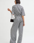 Marcella Short Sleeve Shirt, Black & White