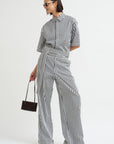 Marcella Short Sleeve Shirt, Black & White