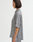 Marcella Short Sleeve Shirt, Black & White