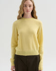 Round Neck Sweater, Light Yellow