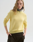 Round Neck Sweater, Light Yellow