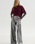 Cropped T-shirt, Bordeaux