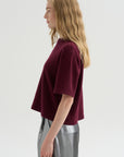 Cropped T-shirt, Bordeaux