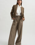 Lauren Cropped Jacket, Camel Check