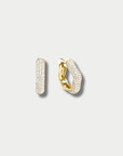 K SALAMOON - Medium Sea Ice Bold Hoops, Diamond
