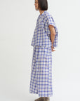 Cotton Check Top, Royal