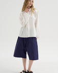 Belor CTop - Top-Pop Collar Shirt, Off White