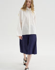 Belor CTop - Top-Pop Collar Shirt, Off White