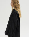 Car Pota - Taffeta Zip Shirt Jacket, Black
