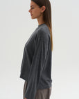 Ultrafine Merino Longsleeve Sweater, Steel