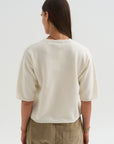 Superfine Wool Shortsleeve Sweater, Wool White