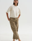 Superfine Wool Shortsleeve Sweater, Wool White