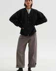 Superfine Wool Cardigan, Anthracite