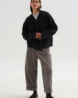 Superfine Wool Cardigan, Anthracite