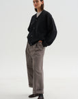 Superfine Wool Cardigan, Anthracite