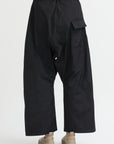 Taffeta Zip Pants, Black