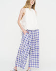 Parana Check - Cotton Check Pants, Royal