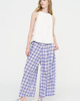 Parana Check - Cotton Check Pants, Royal