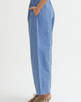 Linen Cotton Pants, Blue Jean