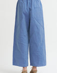Linen Cotton Pants, Blue Jean