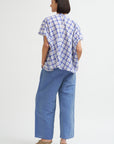 Linen Cotton Pants, Blue Jean